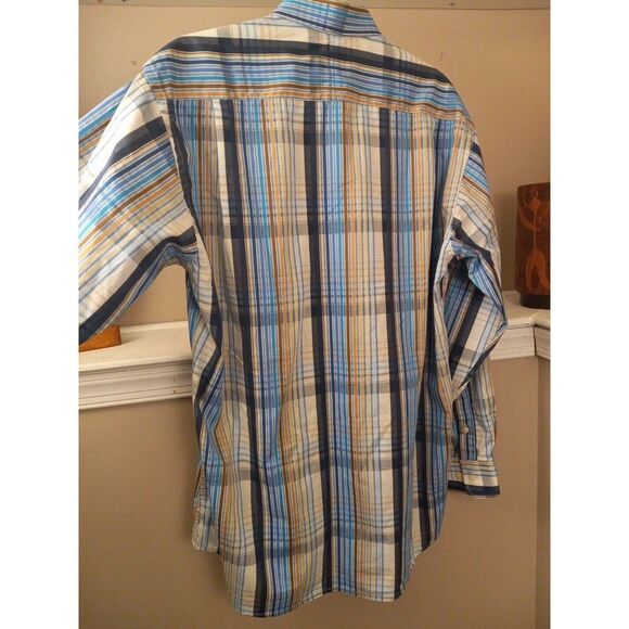 Bullock And Jones Mens Striped Button‎ Down Long Sleeve Shirt Size M - Picture 8 of 11